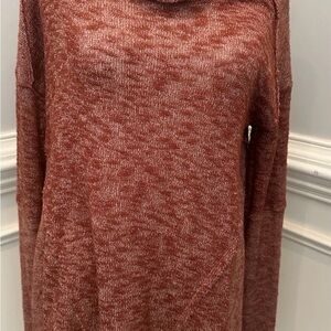 We The Free Cowl Neck Lightweight Sweater Rust Small